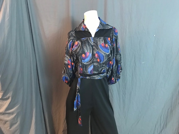 Vintage rayon 1970’s jumpsuit M