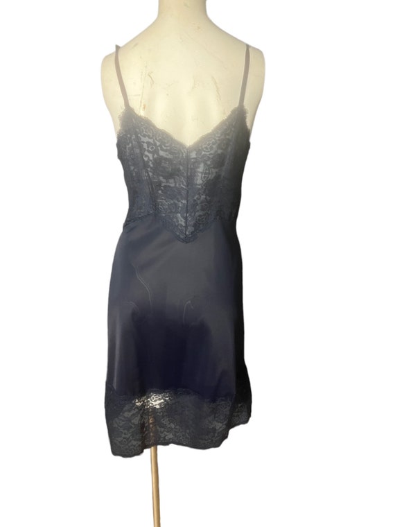 Vintage Vanity Fair navy slip lingerie 34 S - image 5