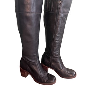 Vintage 70's black knee high boots Imperial 5