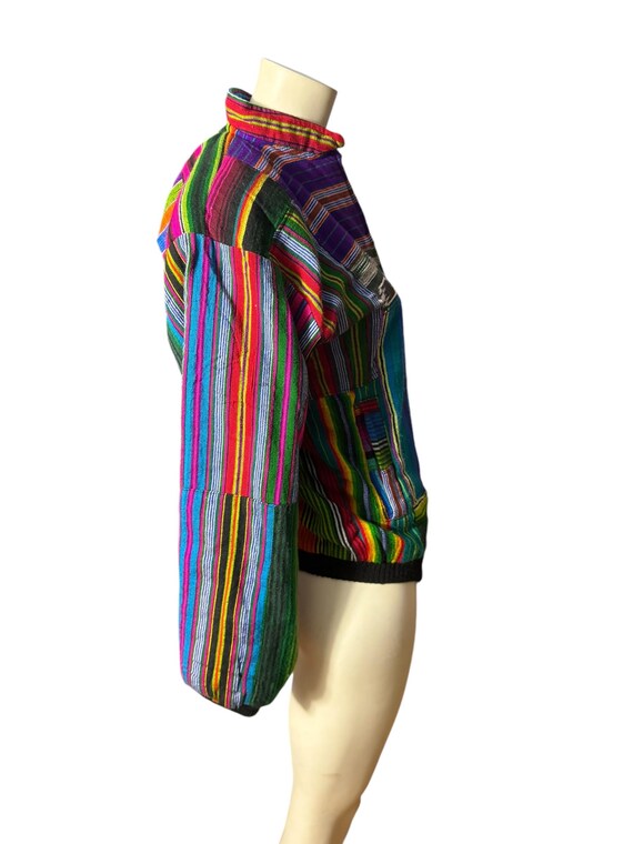 Vintage ethnic patchwork jacket M - image 4