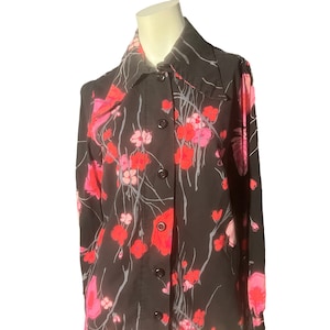 Vintage 70’s women’s shirt mod cotton L