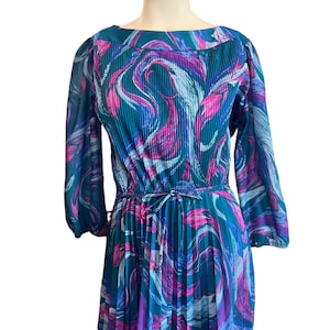 Vintage mod 70’s 80&#39;s turquoise dress M