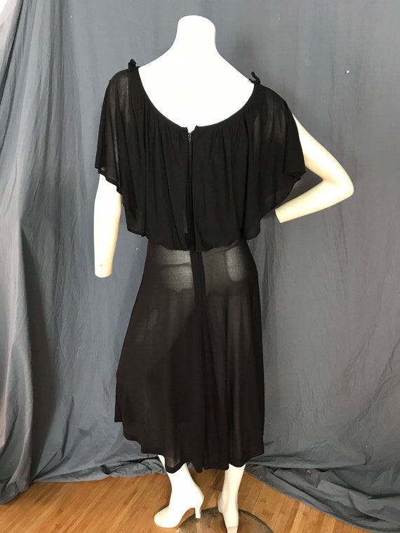 Robe Vintage Sue Brett Taille 4 - Noir Femme à Fermeture Éclair | Occasion Très Bon État - Mi-Mollet