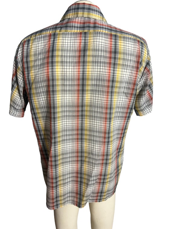 Vintage 70's plaid Arrow button up shirt L - image 5