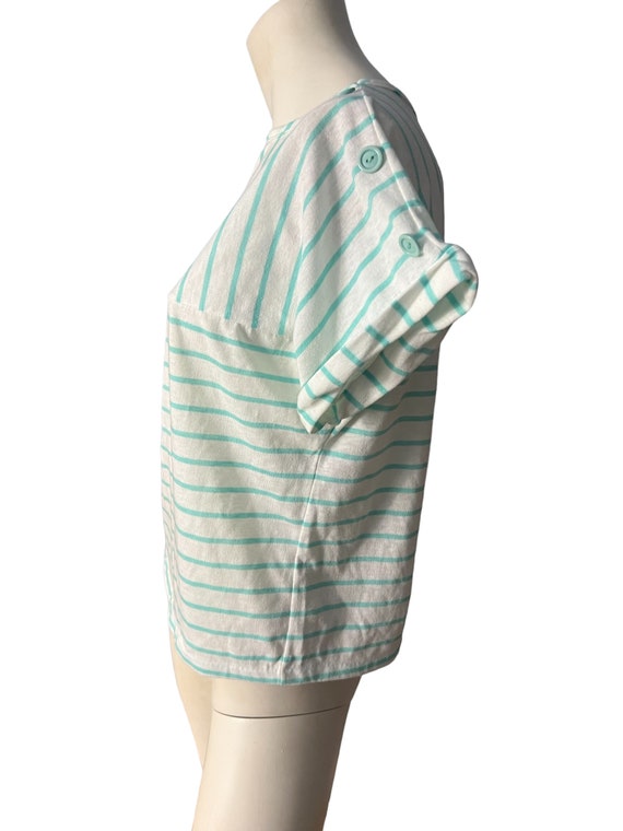 Vintage 80’s striped top shirt, tag says Club M - image 6