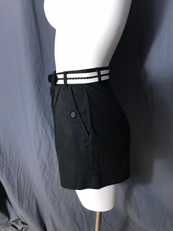 Vintage 1980’s black high waist shorts M - image 3