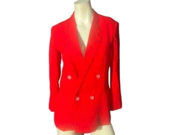 veste de costume rouge vintage L