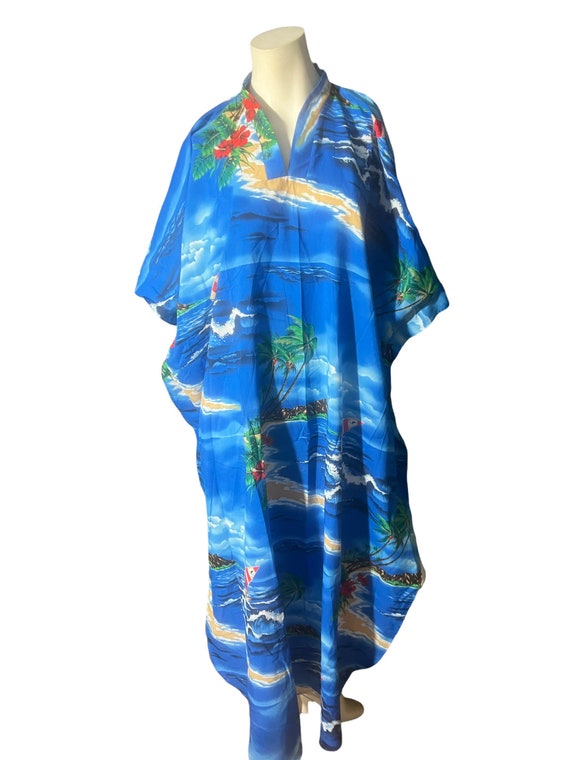 Vintage Hawaiian kaftan dress L - image 4