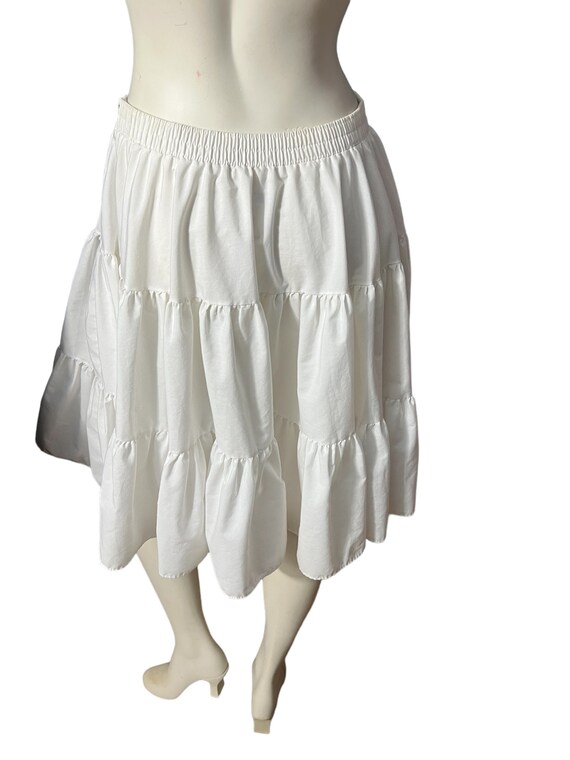 Vintage white Malco Modes petticoat skirt M - image 5