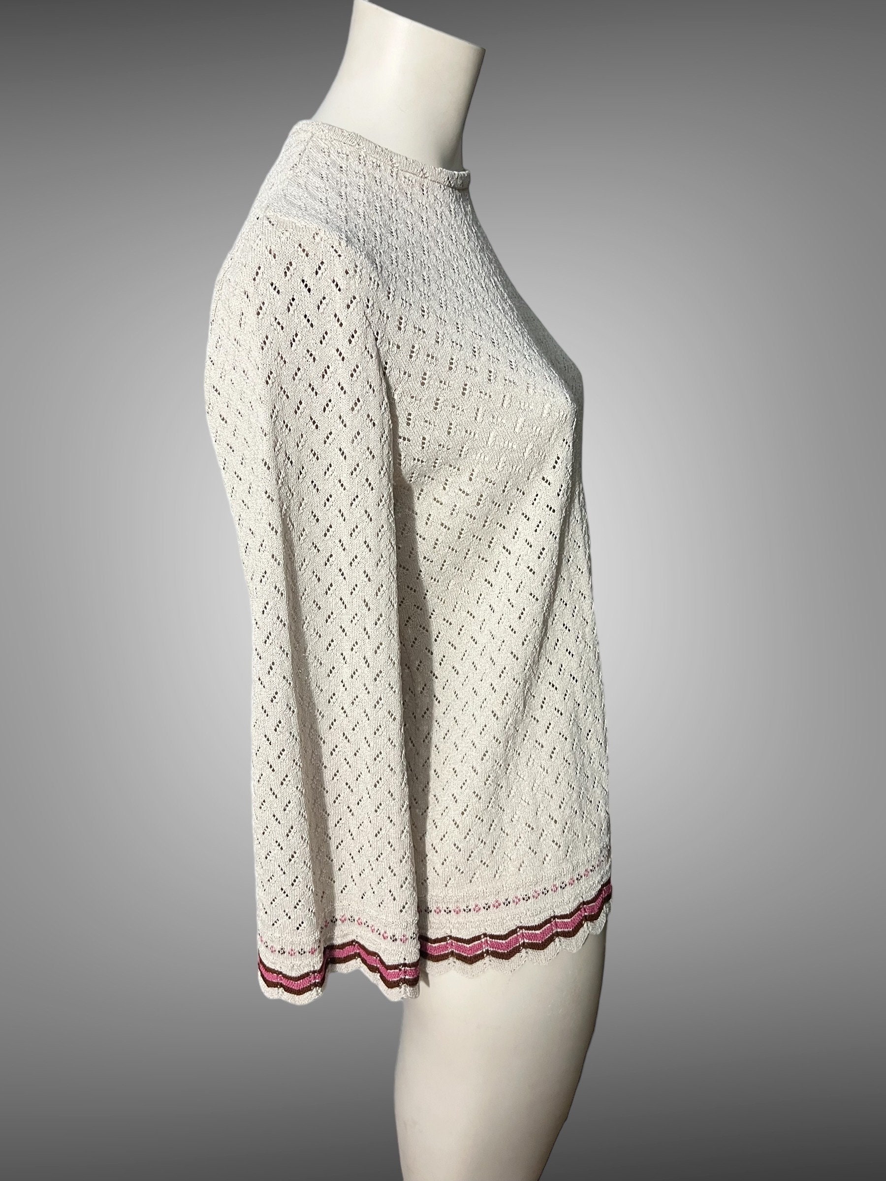 【翌日発送可能】 M Sleeves Bell Top Knit 70s Kimberly Etsy - カーディガン