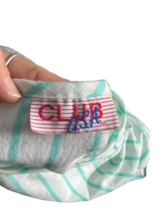 Vintage 80’s striped top shirt, tag says Club M - image 7