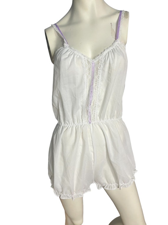 Vintage white & purple teddy L Undercover Wear - image 2