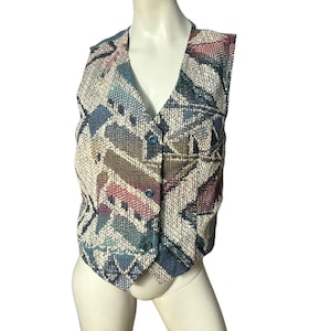 Vintage 80&#39;s woven vest sz L