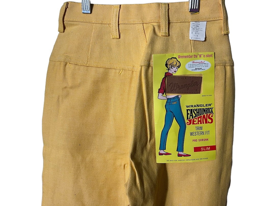 Vintage 60's Yellow DS Wrangler Jeans XS Western - Etsy