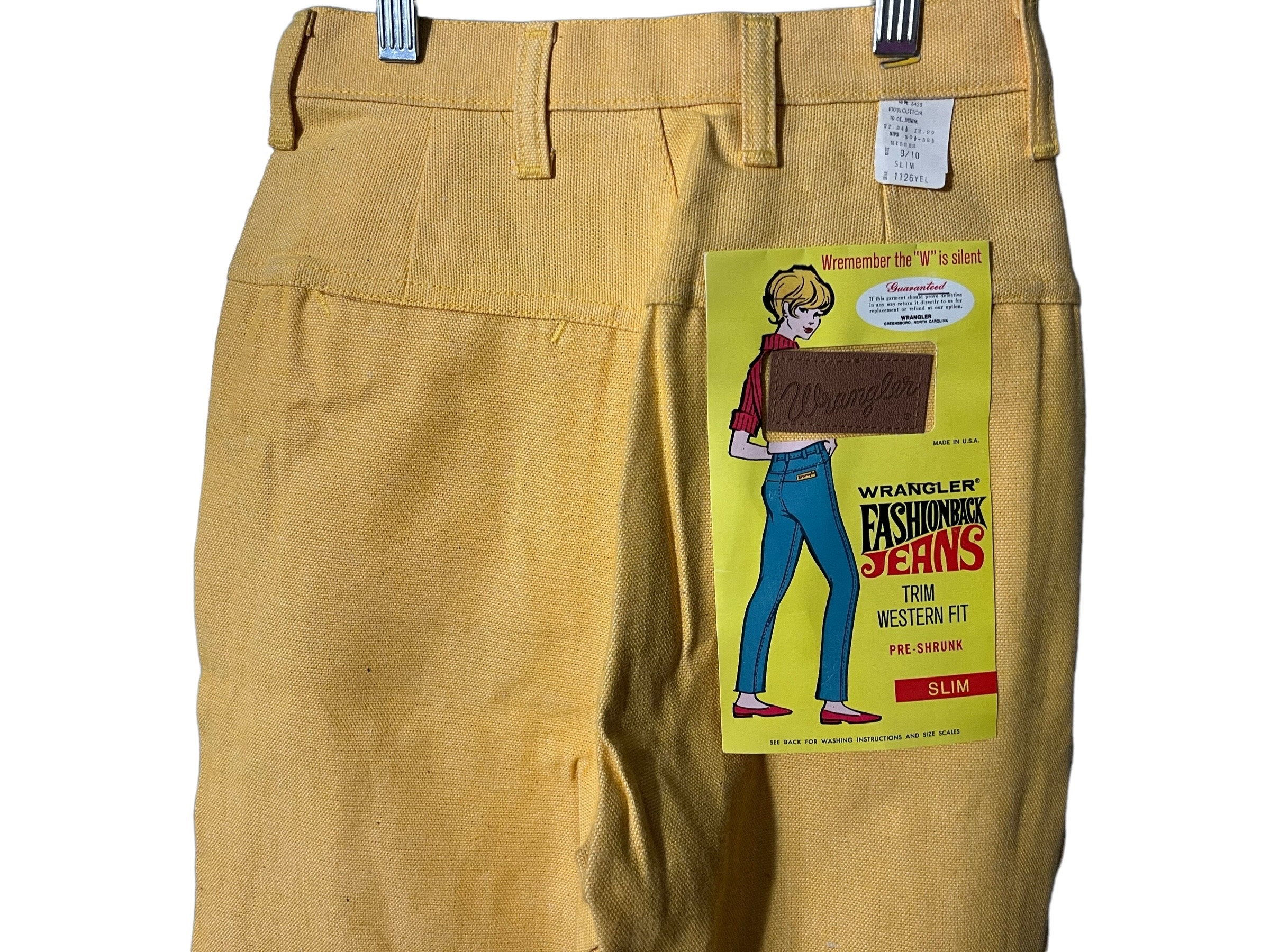 Vintage 60's Yellow DS Wrangler Jeans XS Western - Etsy