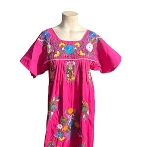 etsy mexican embroidered dress Mexican Dress, Fiesta Dress, Mexican Embroidery, Oaxacan Dress, Ukrainian Dress, Mexico Dress, Chiapas Dress Vyshyvanka Dress Flowered Dress