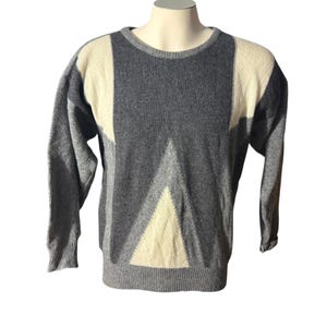 Vintage 70&#39;s 80&#39;s  men&#39;s gray sweater M L virany Italy