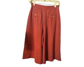 Vintage roestkleurige gauchobroek jaren 70 S Clyde