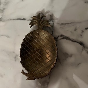 Vintage brass pineapple dish