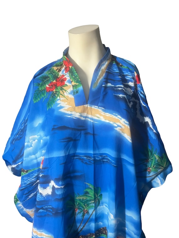 Vintage Hawaiian kaftan dress L - image 3