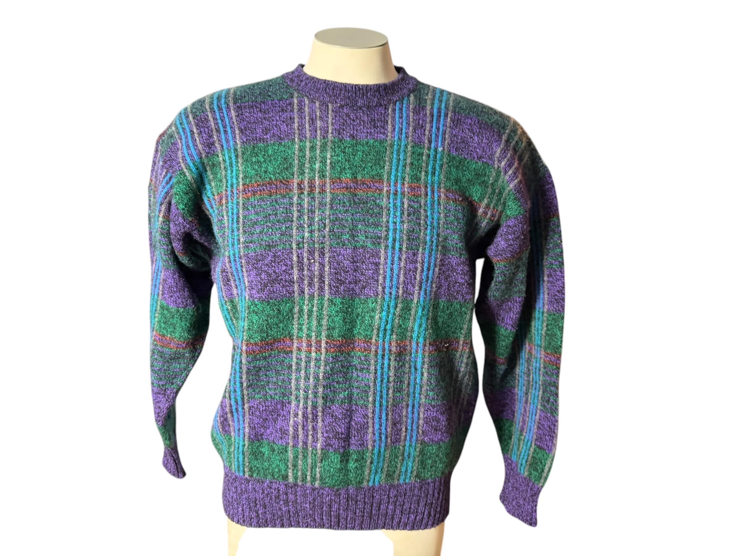 Pull cardigan grand-père OAKTON LIMITED années 80 90 homme