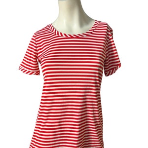 Vintage 70’s red white striped shirt M