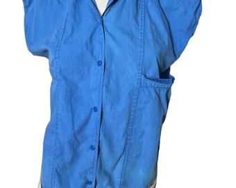 Vintage 80's Blue Santa Cruz Top S - Etsy