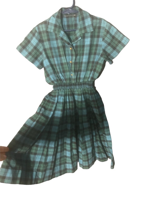 Vintage girls 50’s plaid dress - image 5