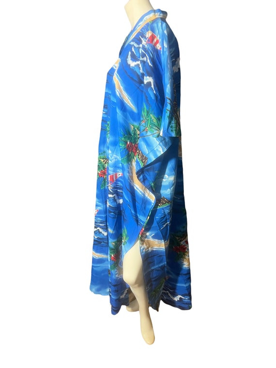 Vintage Hawaiian kaftan dress L - image 5