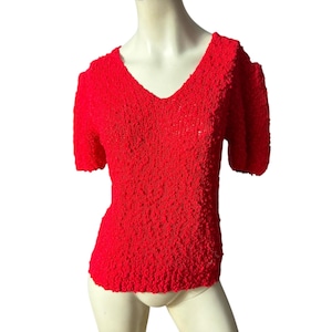 Vintage 80’s red sweater L Crystal
