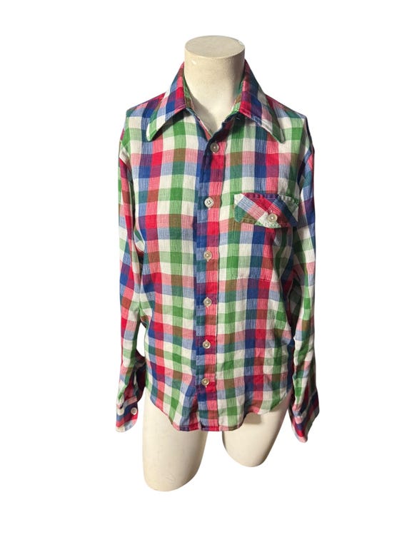 Vintage 60's 70's Women's Check Shirt S - Etsy Canada