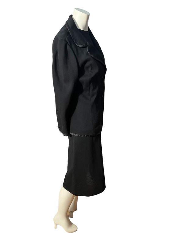 Vintage 70's black knit dress & jacket Butte Knit - image 4