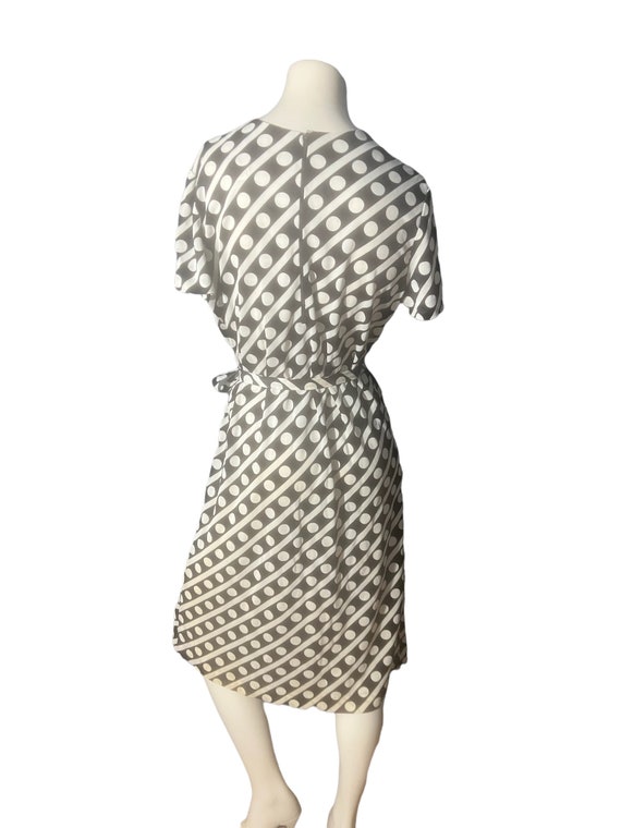 Vintage 70's black & white dress L - image 5