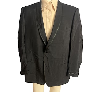 Vintage  60&#39;s black tuxedo suit jacket 44 Eldridge