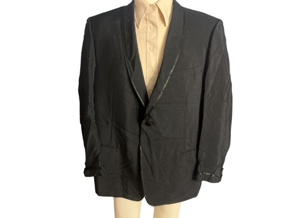 Vintage  60's black tuxedo suit jacket 44 Eldridge - image 1