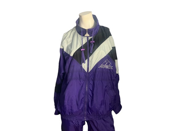 Vintage purple track suit ski suit Apex L - image 1