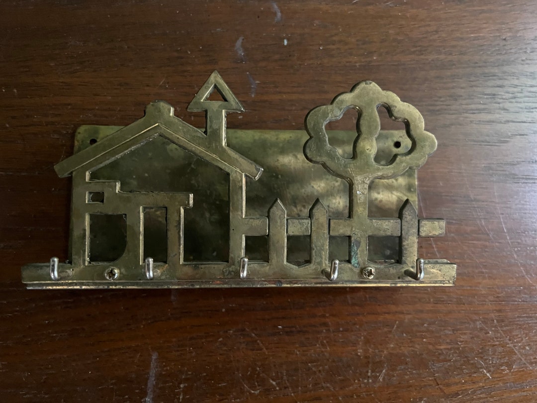 Vintage Brass Home Letter and Key Holder - Etsy