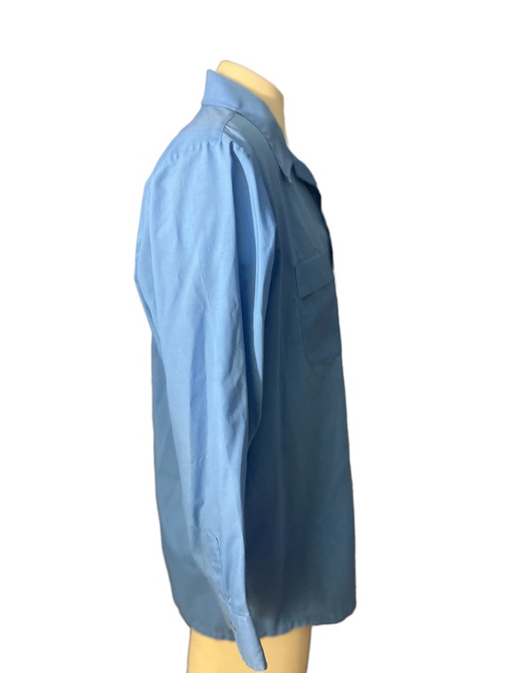 Vintage 60's blue Norgate men's shirt L - image 3