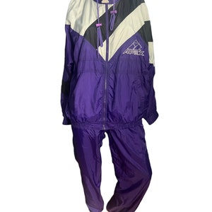 Vintage purple track suit ski suit Apex L image 3