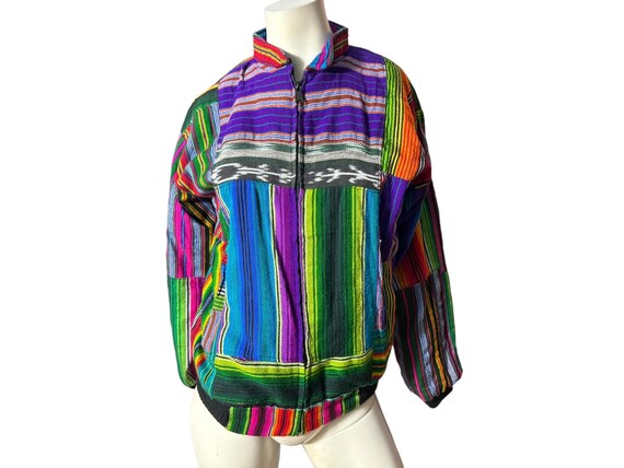 Vintage ethnic patchwork jacket M - image 1