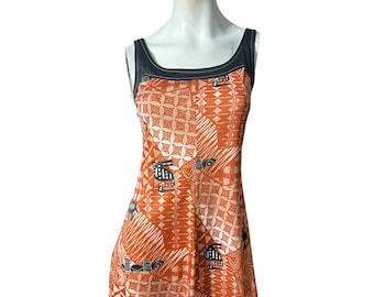 Vintage 70’s print maxi dress M