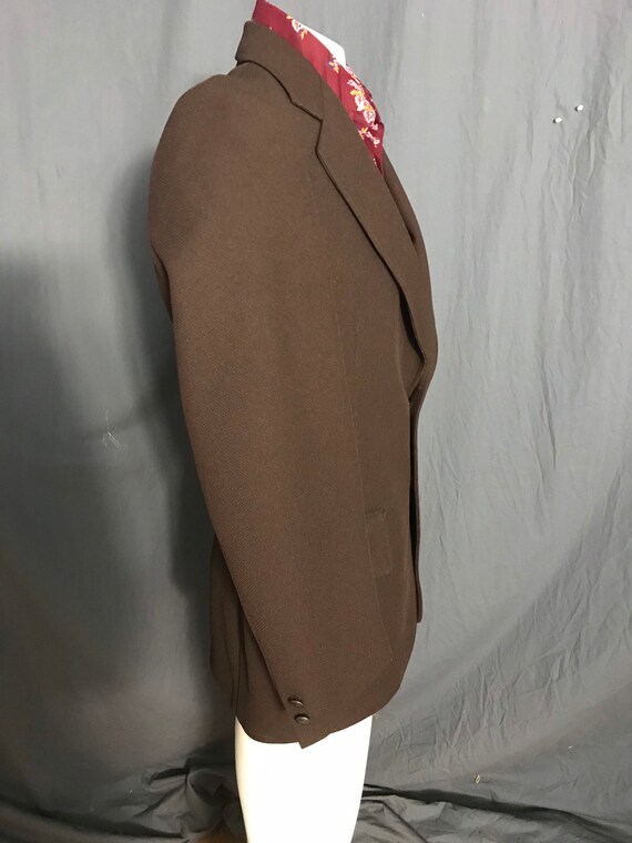 Vintage 1970’s brown sports coat jacket 42 - image 6