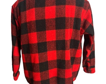 ジャケット・アウター 60s- winter king check wool jacket Vintage Winter King Mens Buffalo Check Red/Black 100% Wool