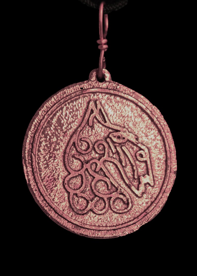 Schnauzer Breed Dog Canine Pet Animal Doggie Solid Copper Necklace Pendant 2 Inches Diameter Etched Sealed Jewelry