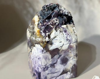 Tiffany Stone - Druzy Purple, White, Blue Grey, Yellow