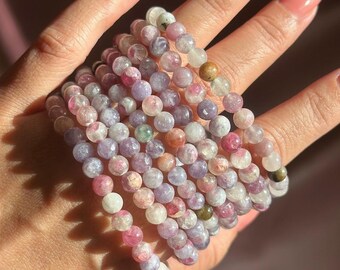Pink Tourmaline Lepidolite Bracelet