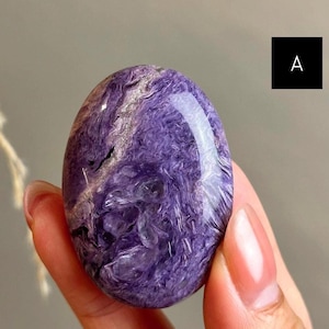 High Quality Charoite Palmstone, Purple Charoite Palm, Medium Pocket Stone 2&quot; - CHOOSE YOUR PIECE