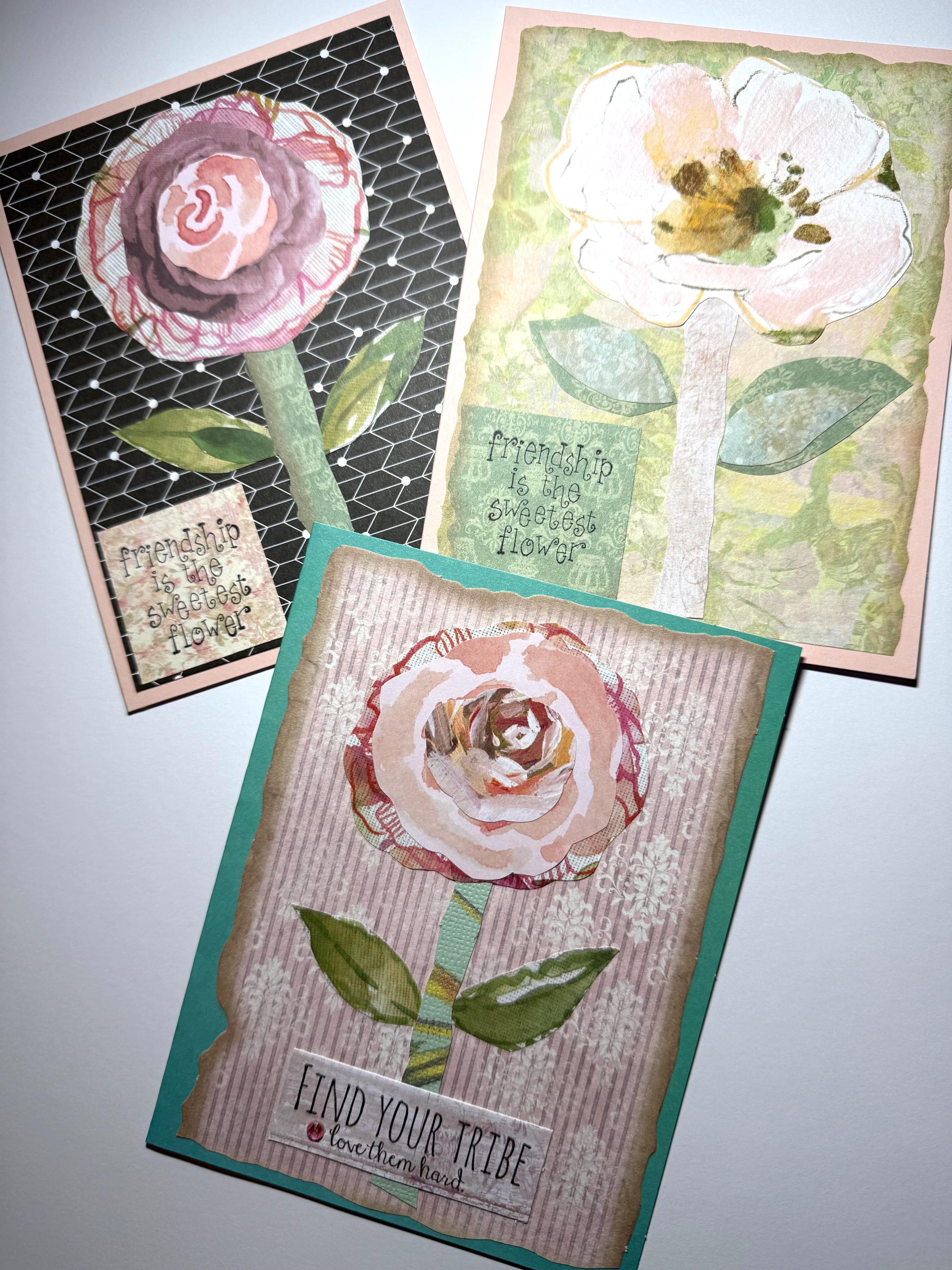 Floral Greeting Cards Set of 3: All Occasion Blank Inside - Etsy UK