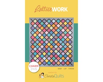 LatticeWork Digital Quilt Pattern by Christa Watson of ChristaQuilts