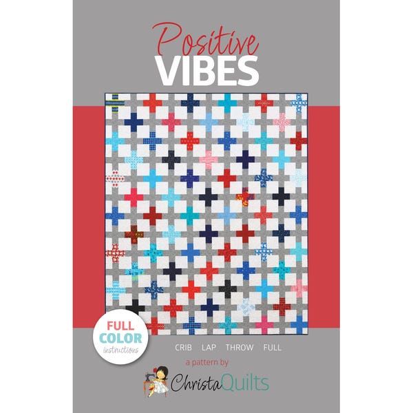 Digitaal quiltpatroon Positive Vibes van Christa Watson van ChristaQuilts